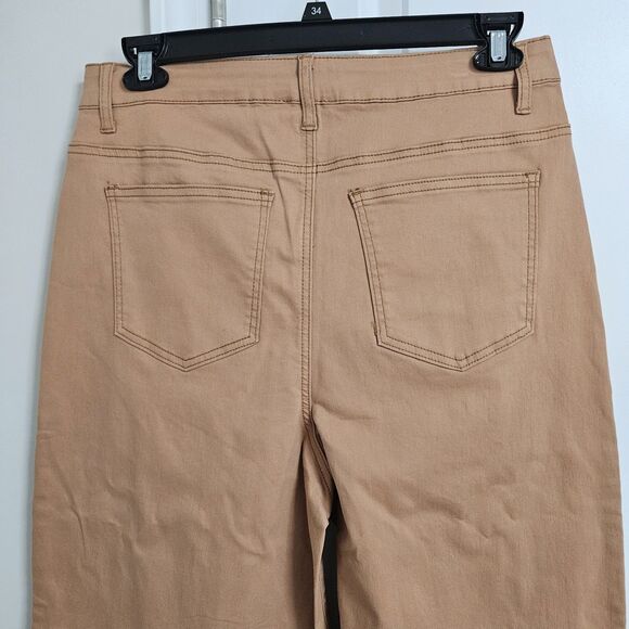 NWT Mud Pie Crawford Wide Leg Cropped Jeans Women's XL (32x26) Burnt Orange - Picture 9 of 11